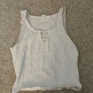 Garage white tank top